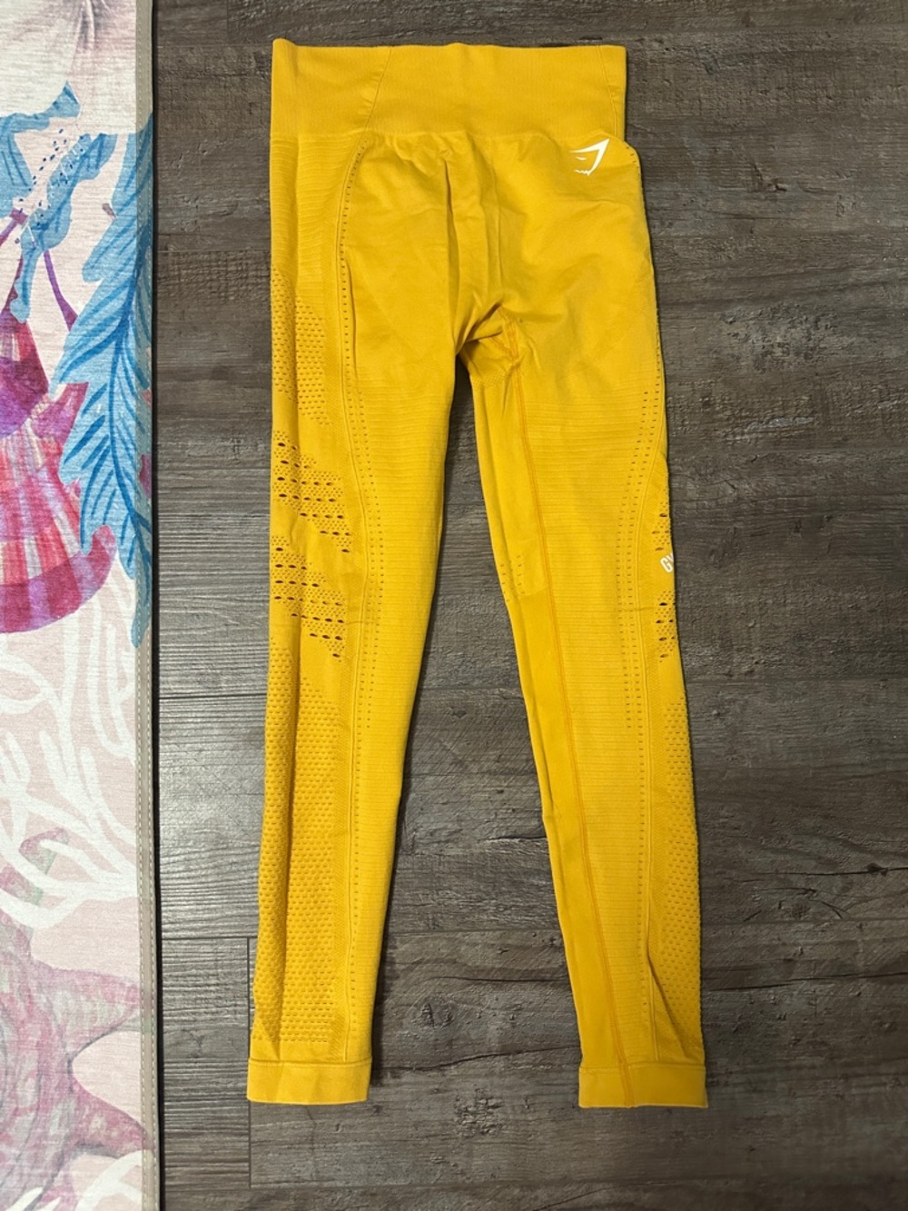 Yellow Gymshark Leggings Size Small